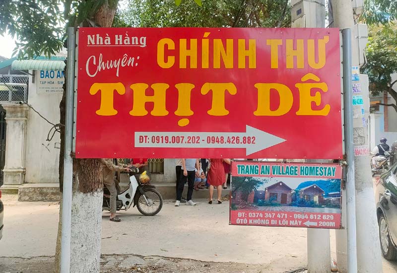 Nhà Hàng Dê Chính Thư - Hoa Lư, Ninh Bình