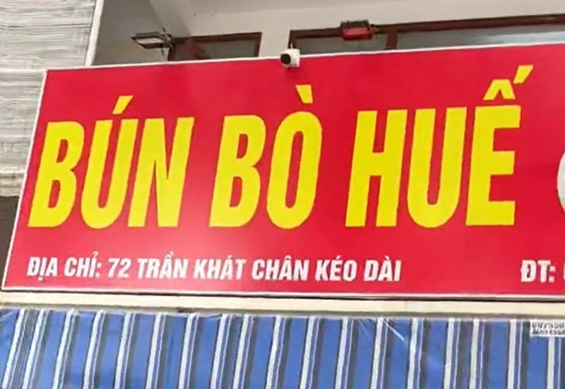 Bún Bò Huế Huy Béo - 72 Trần Khát Chân Kéo Dài