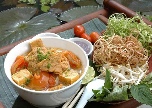 Bún riêu cua vị sông Kôn