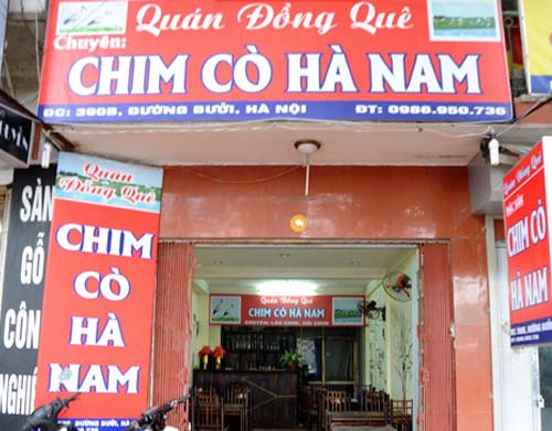 Nhà hàng Chim Cò Hà Nam