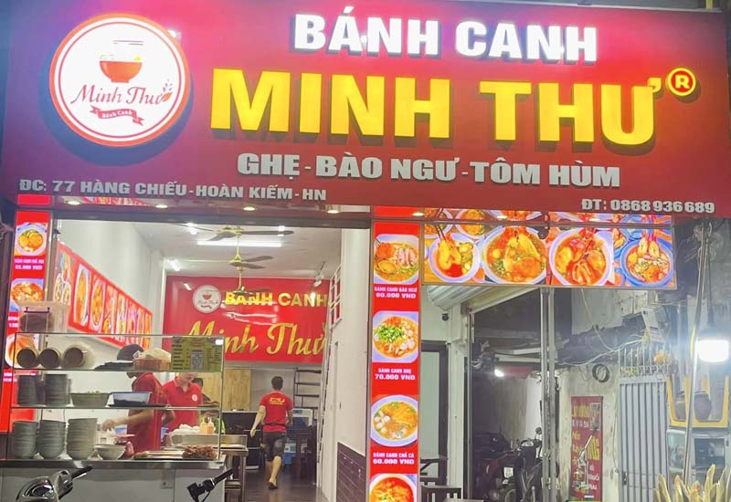Bánh Canh Minh Thư - Quán bánh canh Ghẹ, Tôm hùm, Bào ngư ở 77 Hàng Chiếu, Hà Nội