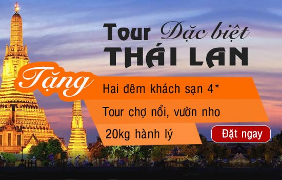 Săn tour Thái Lan 5N4Đ khuyến mại, tặng combo miễn phí