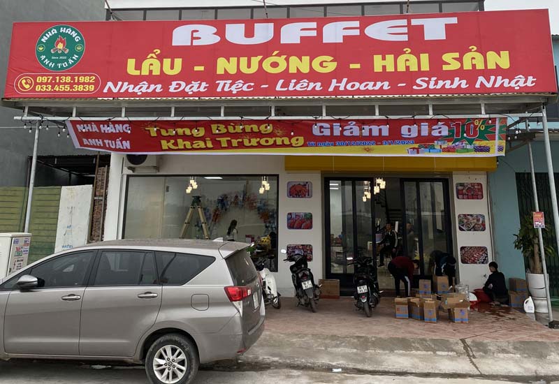 Nhà Hàng Anh Tuấn - Buffet Lẩu Nướng Hải Sản tại thị trấn Nếnh, Việt Yên