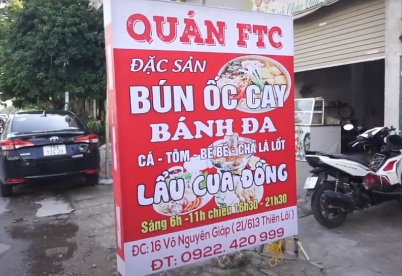 Quán FTC chuyên Bún Ốc Cay - Lê Chân