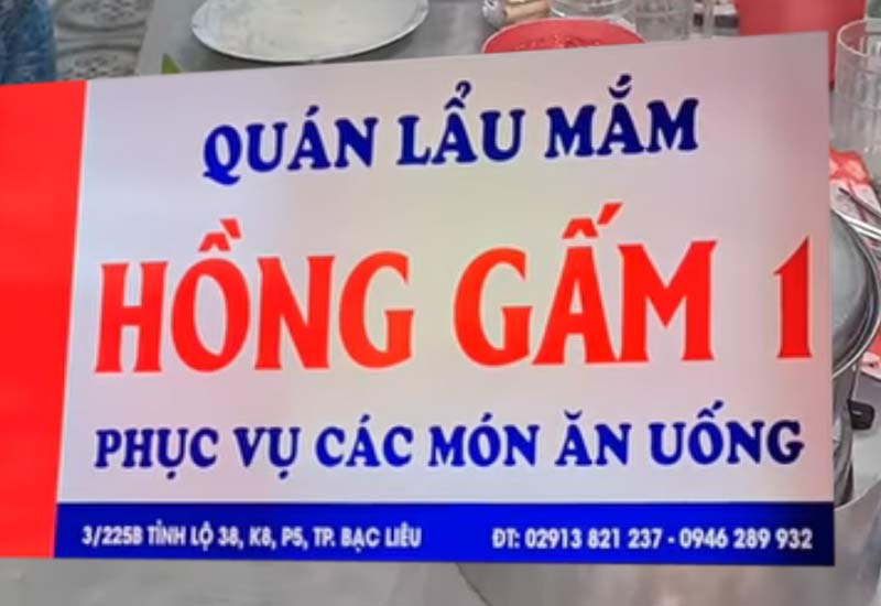 Quán Lẩu Mắm Hồng Gấm 1 - Bạc Liêu