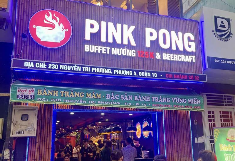 Pink Pong BBQ - Buffet Nướng Chảo Gang 230 Nguyễn Tri Phương, Phường 04, Quận 10, TP. Hồ Chí Minh