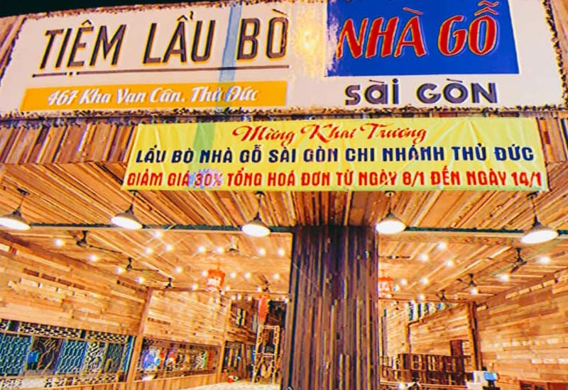 Lẩu Bò Nhà Gỗ 467 Kha Vạn Cân, P. Linh Đông, Thành phố Thủ Đức