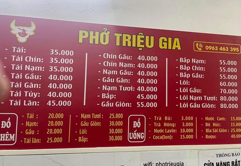 Phở Triệu Gia 280 Kim Ngưu, Hai Bà Trưng, Hà Nội