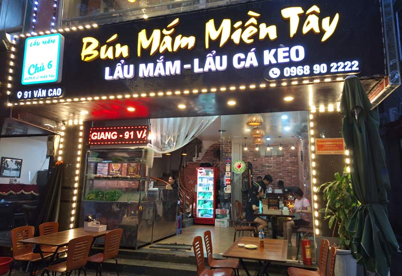 Bún Mắm Chả Cá Heo Quay 91 Văn Cao, Liễu Giai, Ba Đình, Hà Nội