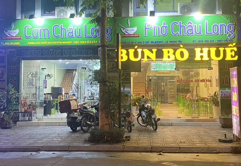 Cơm Phở Châu Long ở Lô C8-18 Khu C KĐT Geleximco, Lê Trọng Tấn, Dương Nội, Hà Đông, Hà Nội