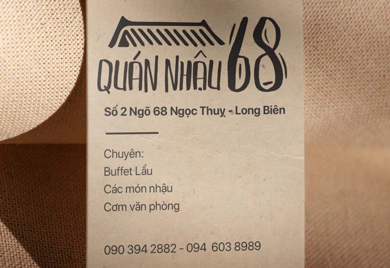 Quán Nhậu 68 - Ẩm thực đồng quê 2 ngõ 68 Ngọc Thuỵ, Long Biên, Hà Nội