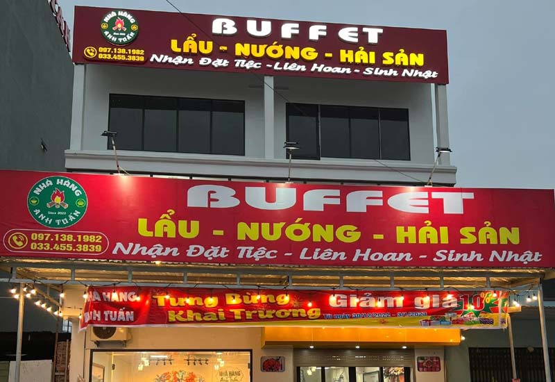 Buffet Lẩu Nướng Hải Sản Anh Tuấn tại Khu đất mới, Yên Ninh, thị trấn Nếnh, Việt Yên, Bắc Giang