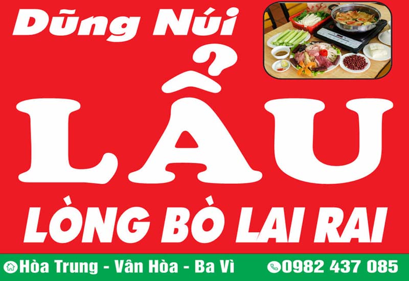 Nhà hàng Dũng Núi - Lẩu Lòng Bò tại Thôn Hòa Trung, Xã Vân Hòa, Ba Vì, Hà Nội