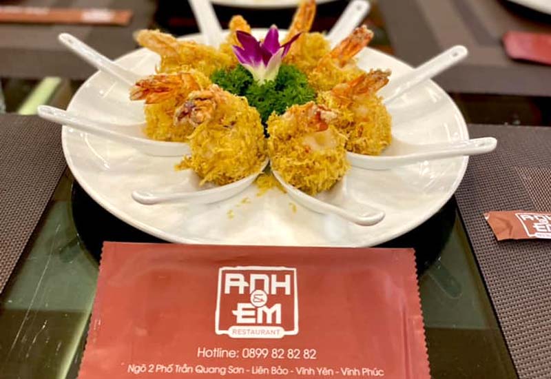 Anh & Em Restaurant tại Ngõ 2 phố Trần Quang Sơn, Liên Bảo, Thành phố Vĩnh Yên, Vĩnh Phúc