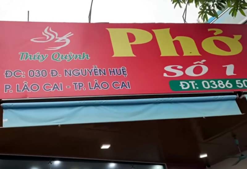Quán Thúy Quỳnh - Top quán phở gà đông khách nhất Thành phố Lào Cai