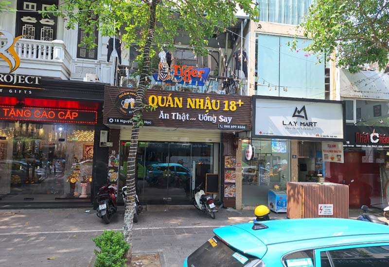 Quán Nhậu 18+ địa chỉ 18 Nguyễn Thái Học, Ba Đình, Hà Nội