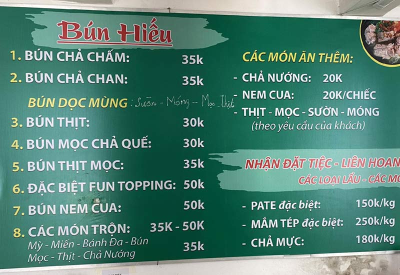 Bún Hiếu - Bún Chả - Bún Dọc Mùng 12 K6A ngõ 48 Tạ Quang Bửu, Phường Bách Khoa, Hai Bà Trưng, Hà Nội