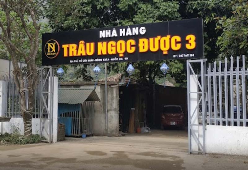 Nhà hàng Trâu Ngọc Được 3 tại Hồ Cửa Khâu, Đường tỉnh 446, xã Đông Xuân, huyện Quốc Oai, Hà Nội