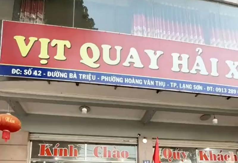 Địa chỉ Vịt Quay Hải Xồm 42 Bà Triệu, P. Hoàng Văn Thụ, Thành phố Lạng Sơn