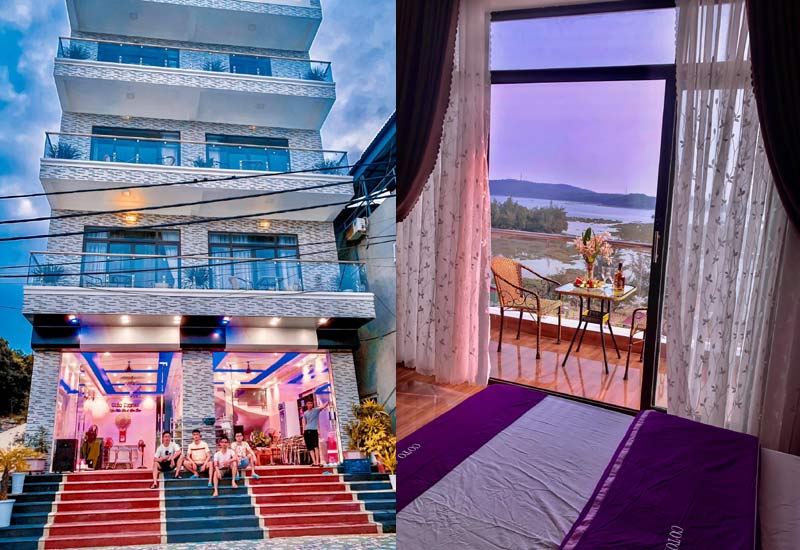 Coto Sunrise Hotel có vị trí tại Bãi tắm Hồng Vàn, Cô Tô, Quảng Ninh