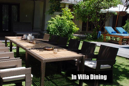 In-Villa Dining